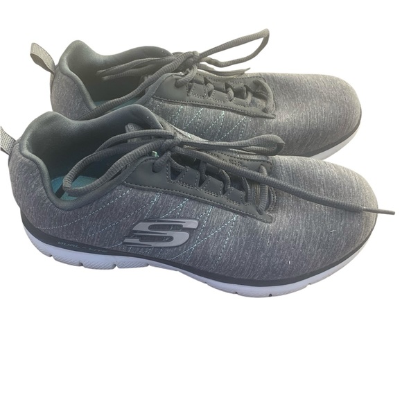 Skechers  Women’s Gray Sketch-Knit Shoes 8 - Picture 1 of 11